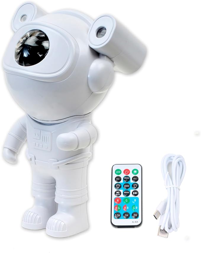 Lámpara Astronauta luz Led Proyector de Estrellas y Galaxias. Altavoz Bluetooth
