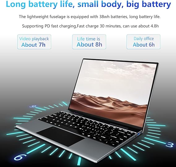 ORDENADOR PORTATIL KUU YOBOOK N4120 8GB RAM 256GB SSD