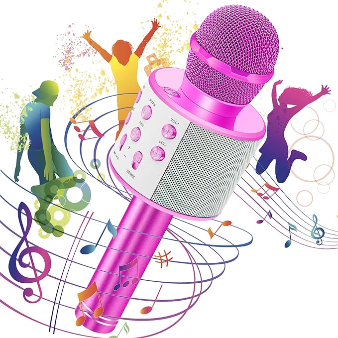 Micrófono Karaoke Bluetooth Niños Negro