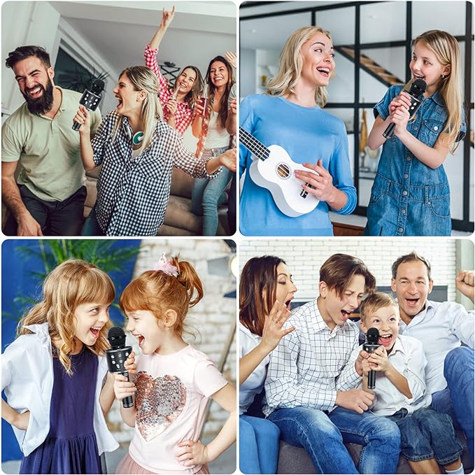 Micrófono Karaoke Bluetooth Niños Negro