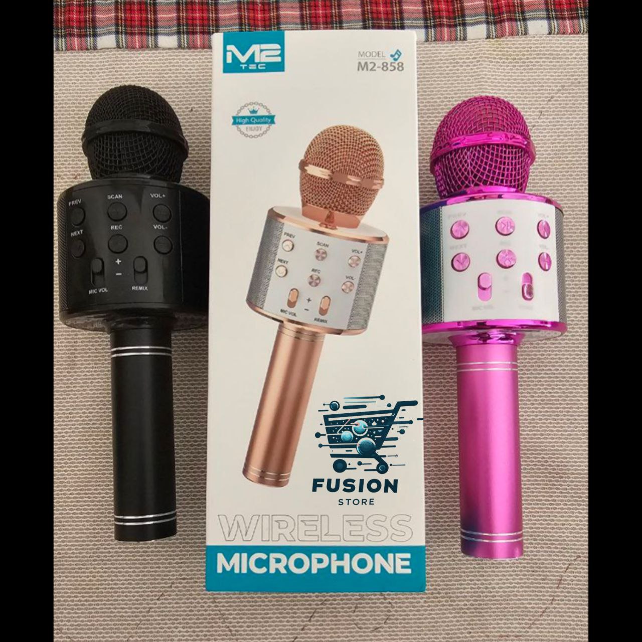 Micrófono Karaoke Bluetooth Niños Fucsia