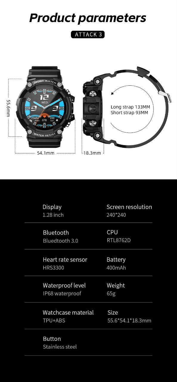 RELOJ INTELIGENTE LOKMAT ATTACK 3