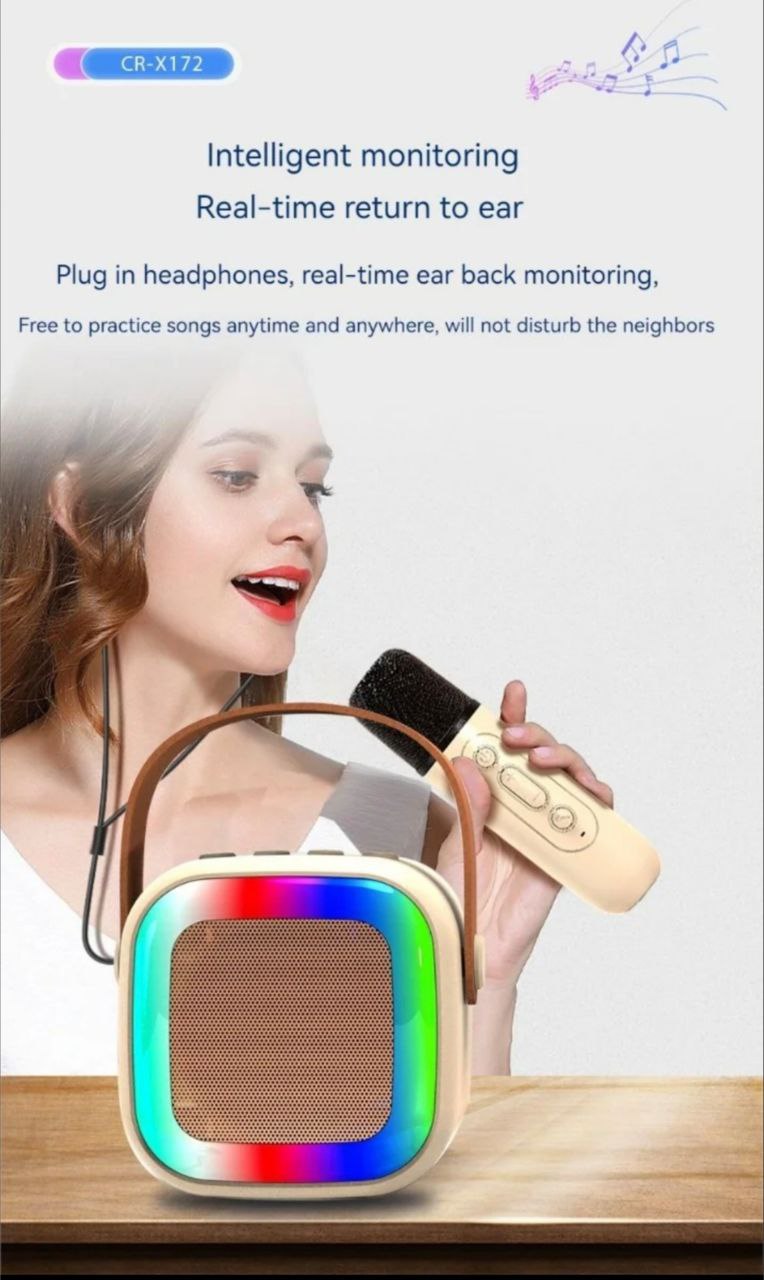 ALTAVOZ BLUETOOTH CON MICROFONO KARAOKE PARA NIÑOS
