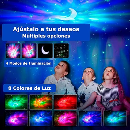 Lámpara Astronauta luz Led Proyector de Estrellas y Galaxias. Altavoz Bluetooth