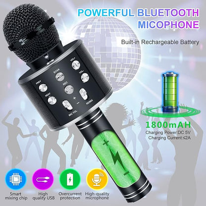 Micrófono Karaoke Bluetooth Niños Negro
