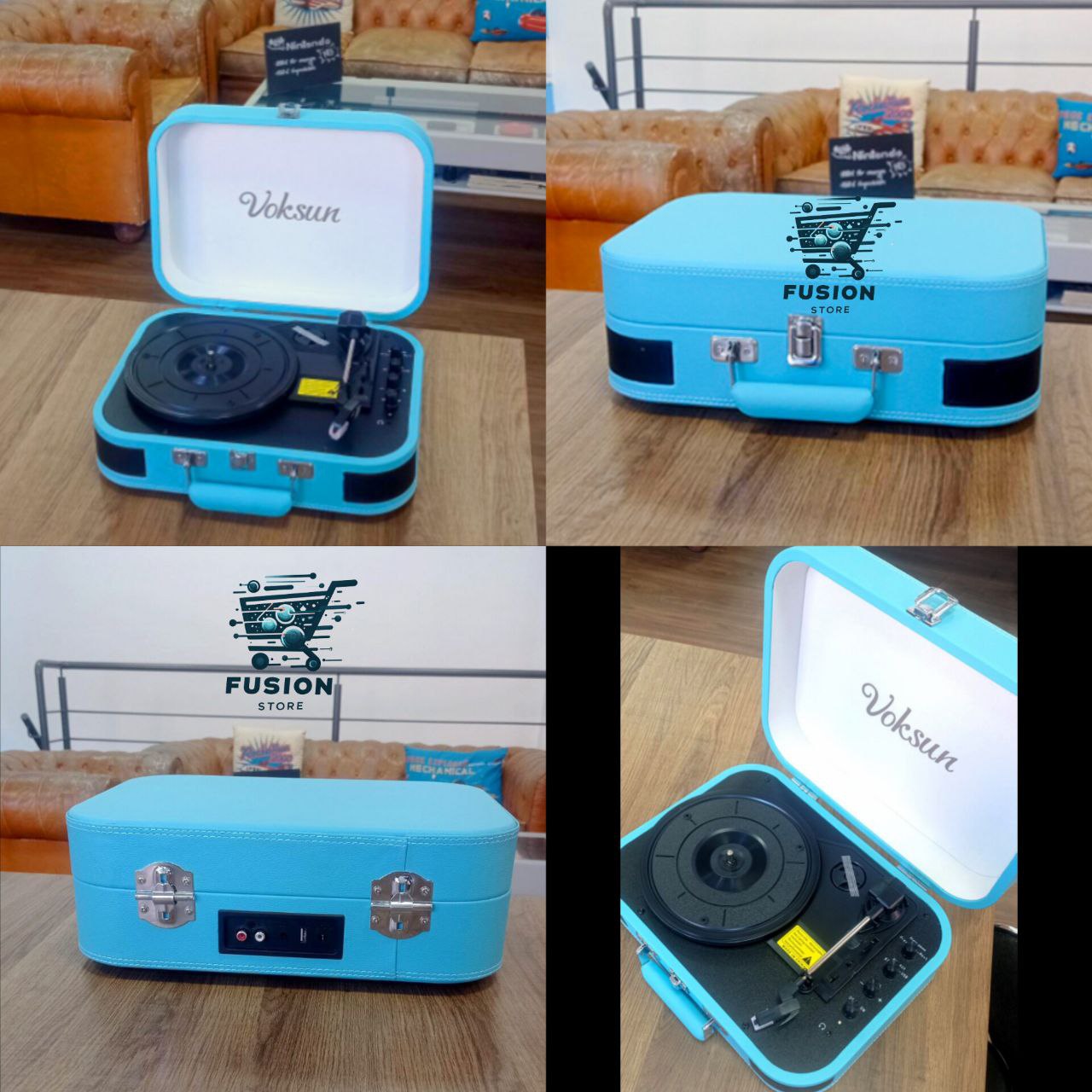 Tocadiscos Vintage Bluethooth USB Aux